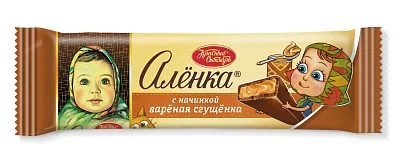 Шоколад Аленка с начинкой вареная сгущенка, 48 гр.